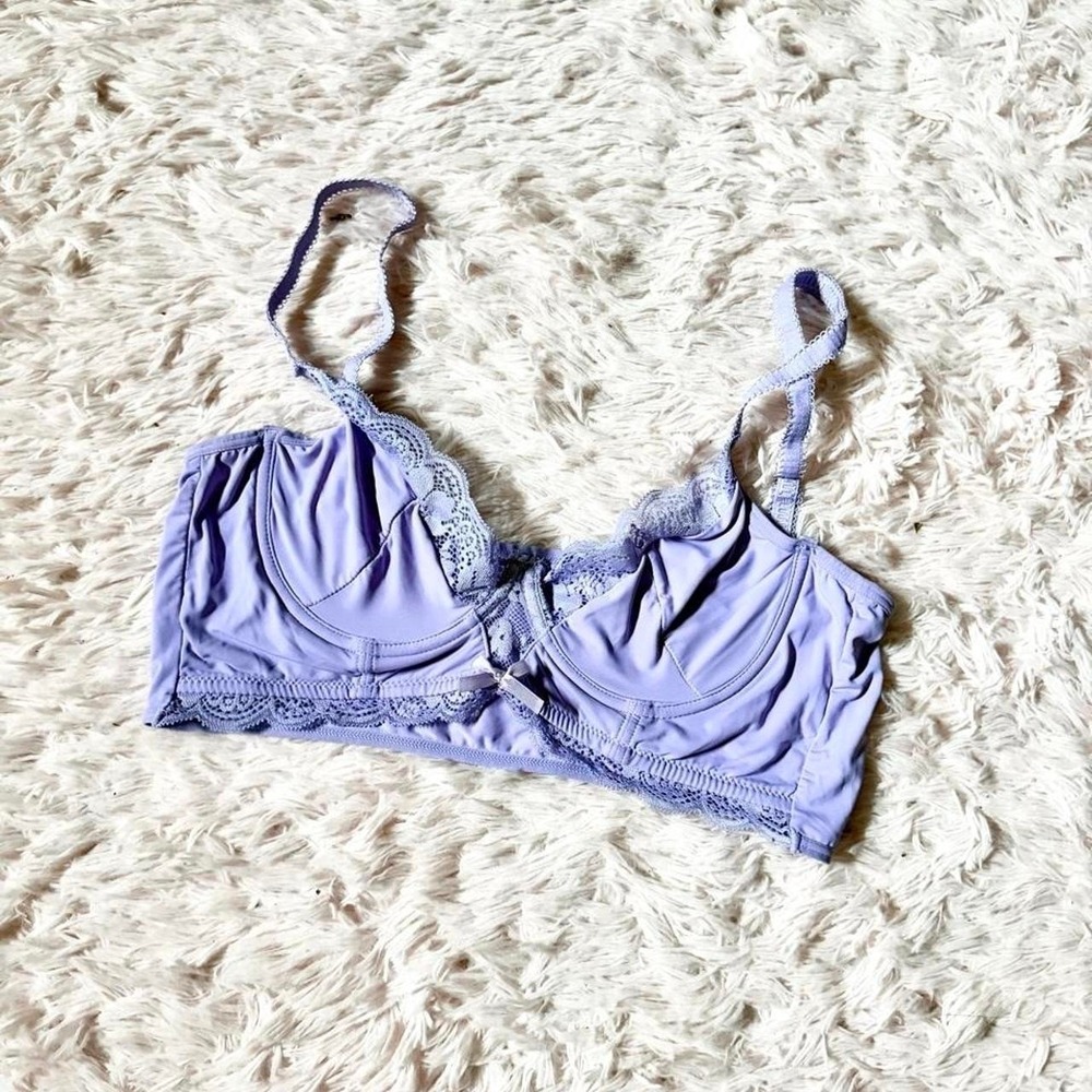 Delicate Lavender Coquette‎ Twee Soft Girl Bralette Womens L Fairy Femme Dreamy